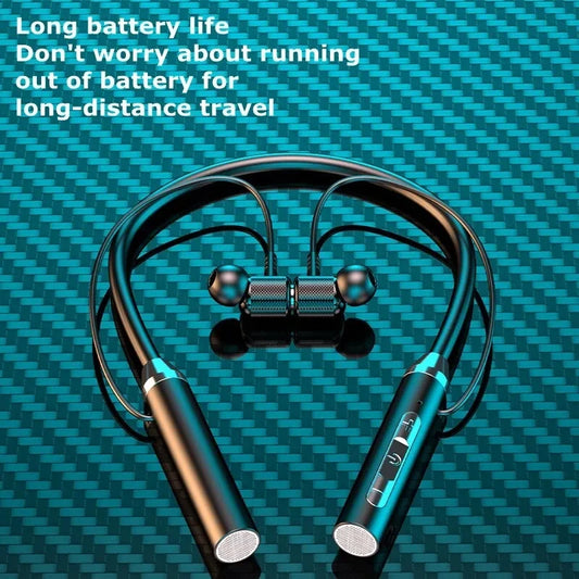 Bluetooth 5.0 Wireless Neckband Headphones – 9D HiFi Stereo Magnetic Sports Earphones with Mic, Waterproof, Silicone Design