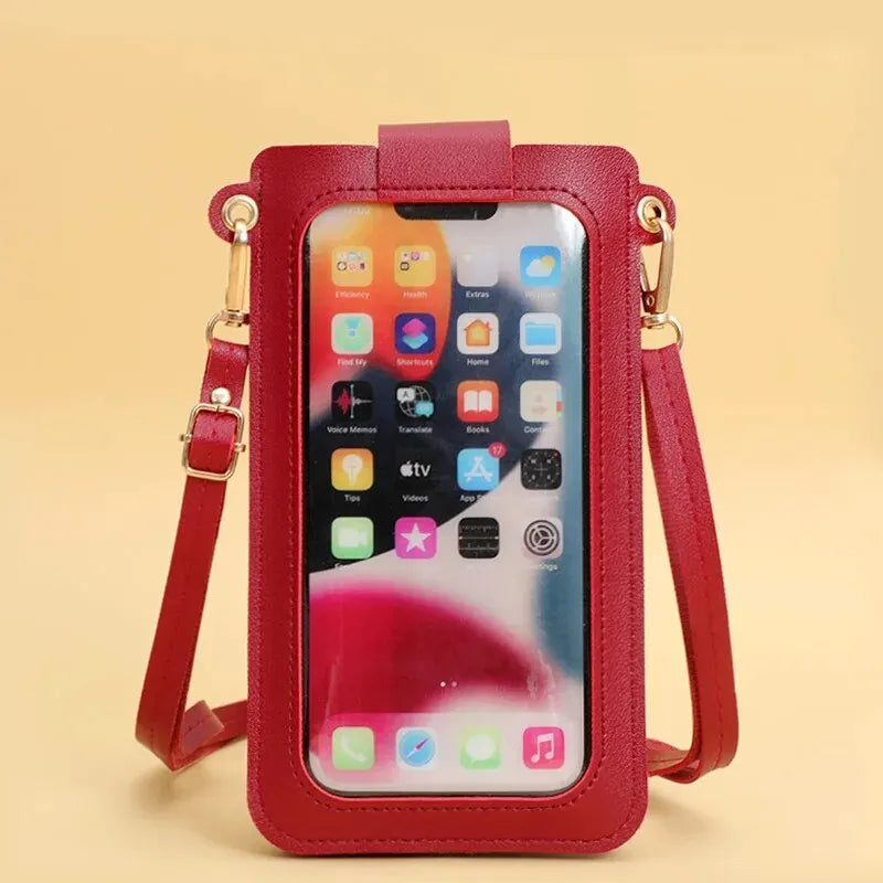 Soft Leather Women's Crossbody Bag with Touch Screen Phone Purse – Chinese Style Shoulder Handbag by FOREVER LOVELY