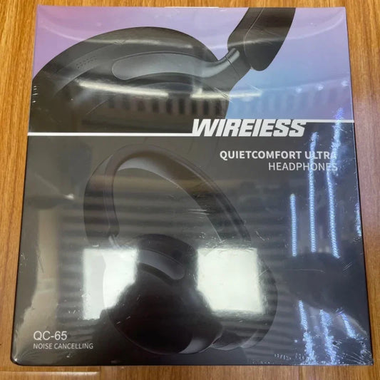 QC65 Ultra Wireless Bluetooth Headset – Bluetooth 5.3, Comfortable Ear Tips, Noise Cancelling, with Premium Leather Carry Bag