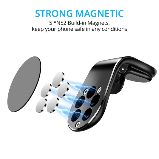 Magnetic Car Phone Holder – ANKNDO N38 Super Strong Air Vent Mount Compatible with MagSafe & All Smartphones