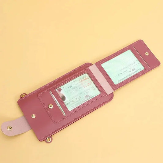 Women’s Soft PU Leather Wallet Crossbody Purse – Touchscreen Cell Phone Shoulder Bag with Zipper & Flap Pocket