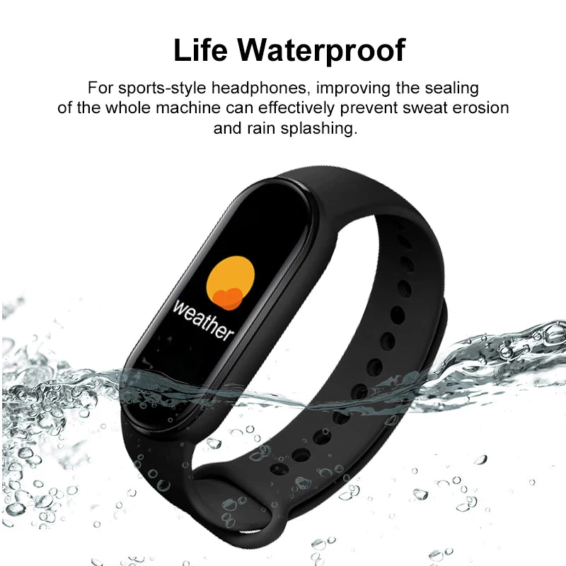 M6 Smart Watch Fitness Tracker – Heart Rate & Blood Pressure Monitor, Waterproof Sports Band for Android & iOS with Sleep & Step Tracking
