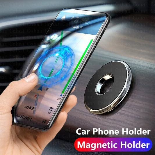Universal Magnetic Car Phone Holder – Dashboard & Wall Mount Stand for iPhone, GPS, MagSafe Compatible
