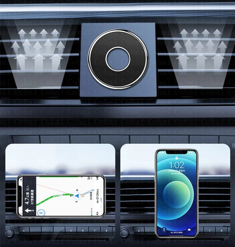 Universal Magnetic Car Phone Holder – Dashboard & Wall Mount Stand for iPhone, GPS, MagSafe Compatible
