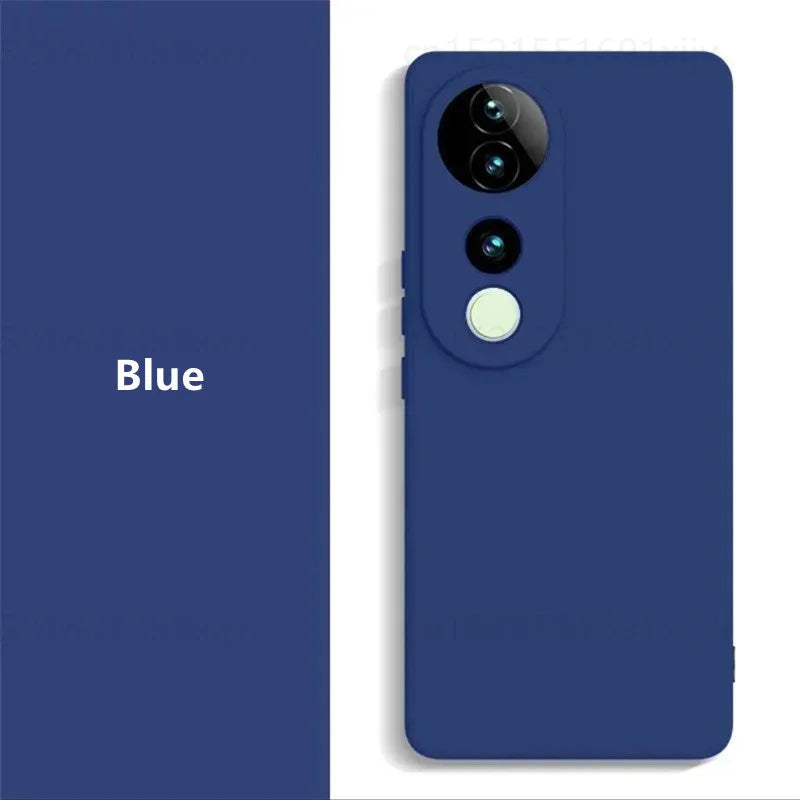 Shockproof Liquid Silicone Case for Vivo V40 5G – Soft Rubber TPU Bumper Cover for Men & Women by Youthsay