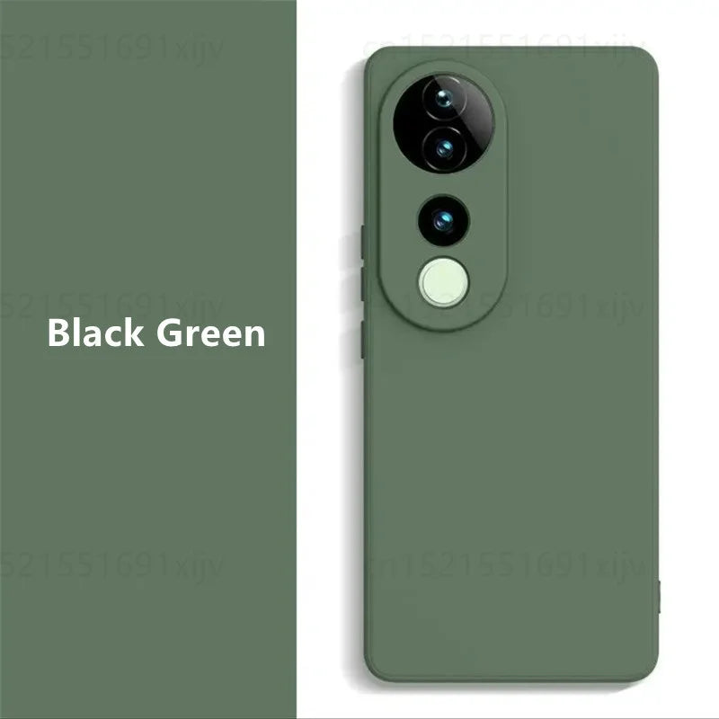 Shockproof Liquid Silicone Case for Vivo V40 5G – Soft Rubber TPU Bumper Cover for Men & Women by Youthsay