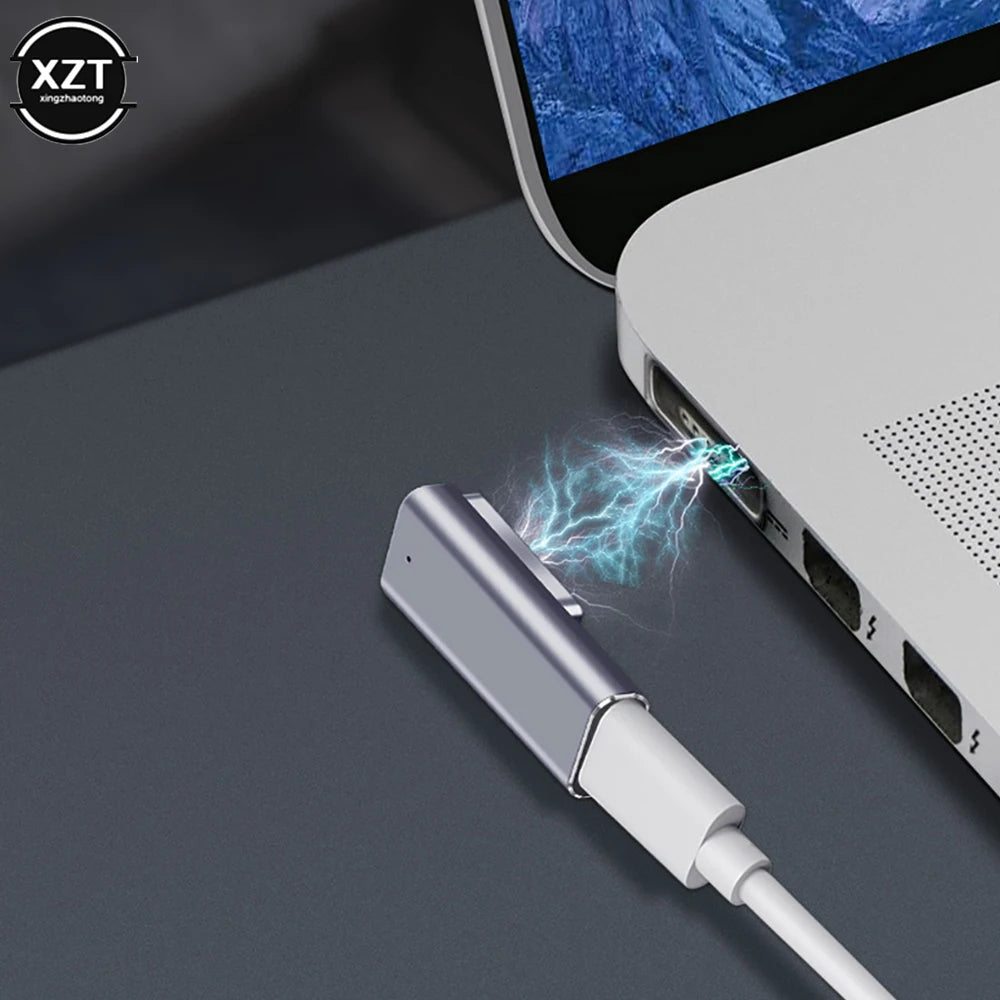 Magnetic USB-C to MagSafe Adapter – PD Fast Charging Type-C to MagSafe1/MagSafe2 DC5521 Converter for MacBook Pro/Air