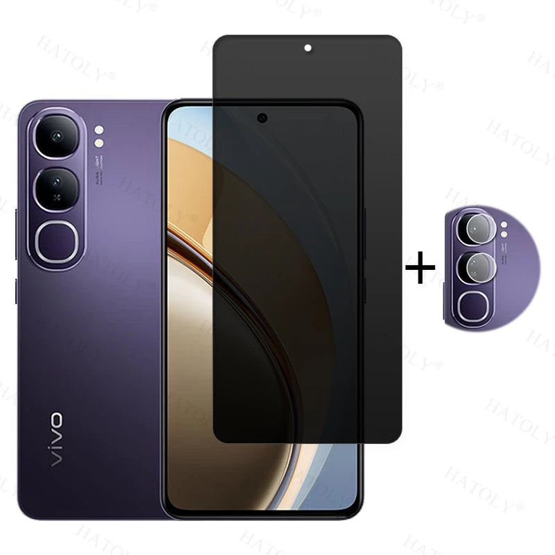 Vivo V40 SE 80W Privacy Tempered Glass – 6.67" 3D Anti-Spy Screen Protector, 9H Full Coverage, Ultra Thin
