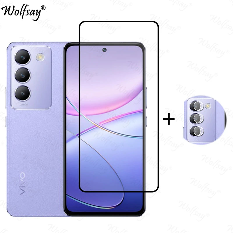 Vivo V40 SE 5G Screen Protector + Camera Lens Film – 6.67" Full Cover 9H Tempered Glass, Ultra-Clear & Shatter-Resistant