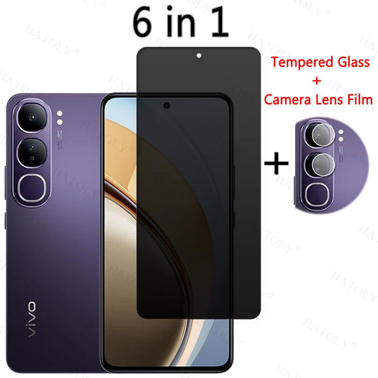 Vivo V40 SE 80W Privacy Tempered Glass – 6.67" 3D Anti-Spy Screen Protector, 9H Full Coverage, Ultra Thin
