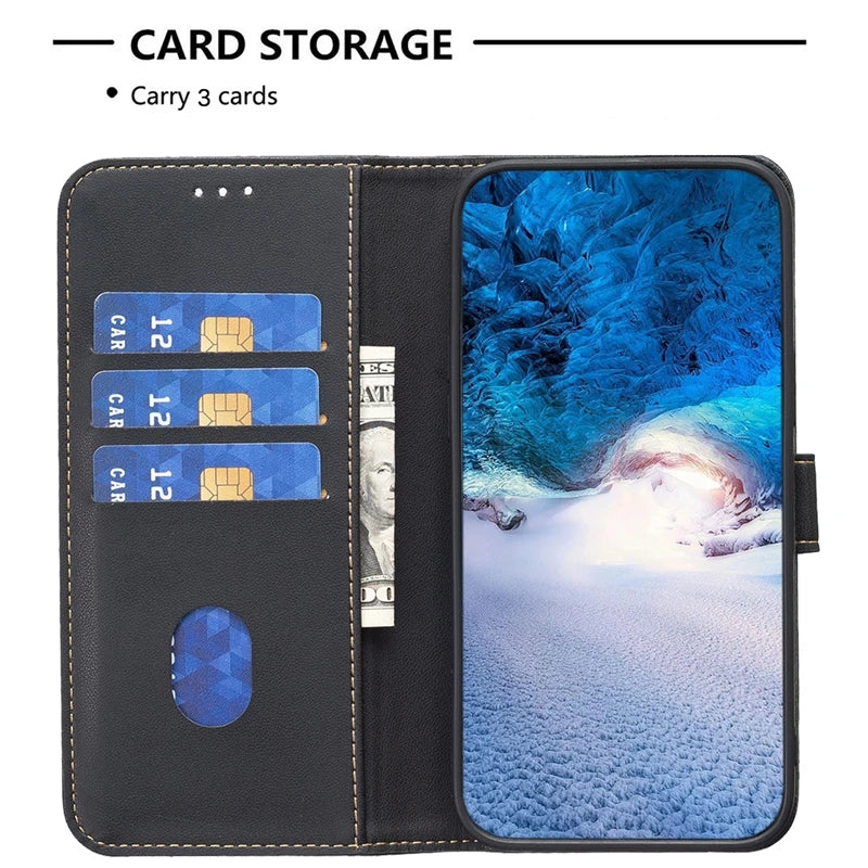 Infinix Smart 9 Wallet Case – Magnetic PU Leather Flip Cover with Card Holder & Shock Protection