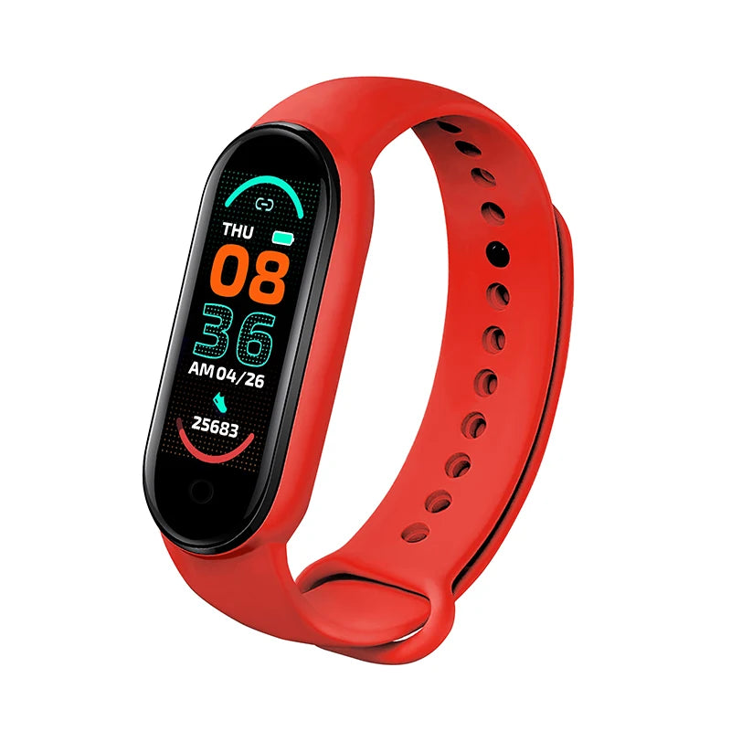 M6 Smart Watch Fitness Tracker – Heart Rate & Blood Pressure Monitor, Waterproof Sports Band for Android & iOS with Sleep & Step Tracking