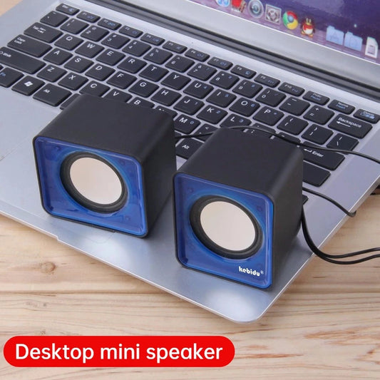 AyeBeau Mini USB PC Speaker for Laptop & Desktop – 2.0 Stereo Sound Box, Compact Portable Audio System for Music & Movies