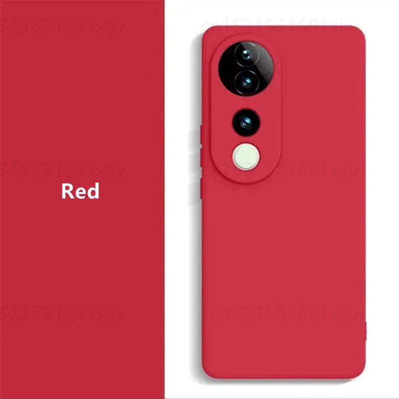 Shockproof Liquid Silicone Case for Vivo V40 5G – Soft Rubber TPU Bumper Cover for Men & Women by Youthsay