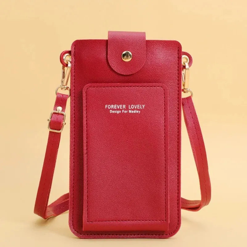 Soft Leather Women's Crossbody Bag with Touch Screen Phone Purse – Chinese Style Shoulder Handbag by FOREVER LOVELY