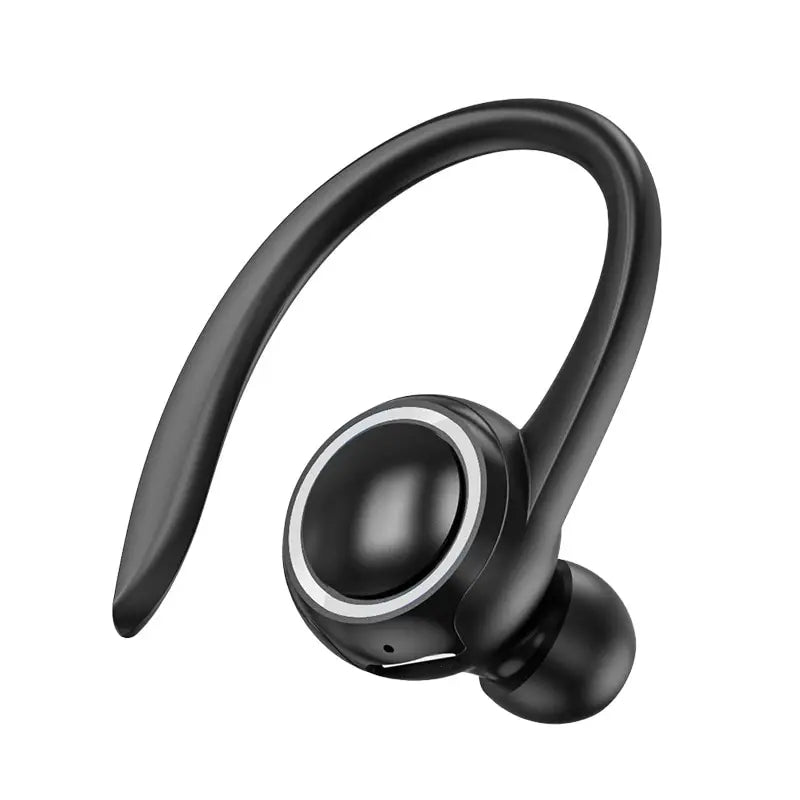 Bluetooth 5.0 Wireless Sports Ear Hook Headset – Noise Cancelling, Mic, Painless Fit, Stereo Sound