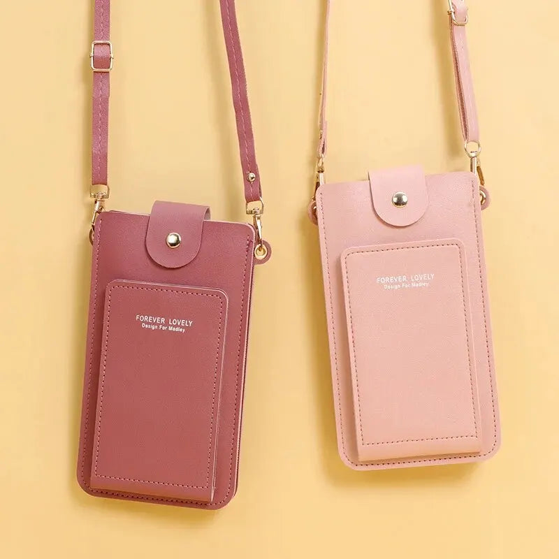 Soft Leather Women's Crossbody Bag with Touch Screen Phone Purse – Chinese Style Shoulder Handbag by FOREVER LOVELY