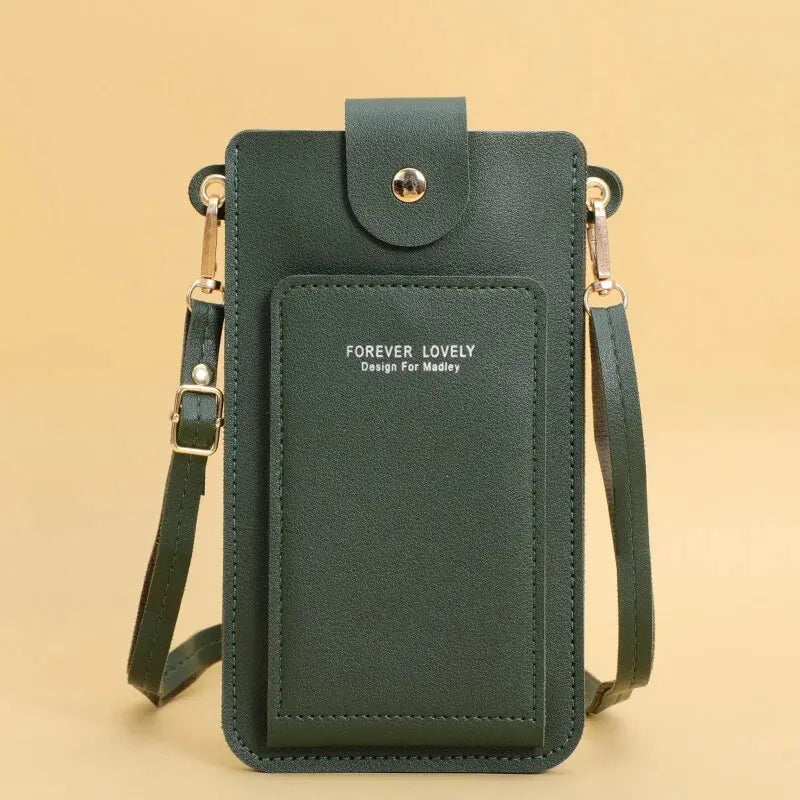 Soft Leather Women's Crossbody Bag with Touch Screen Phone Purse – Chinese Style Shoulder Handbag by FOREVER LOVELY