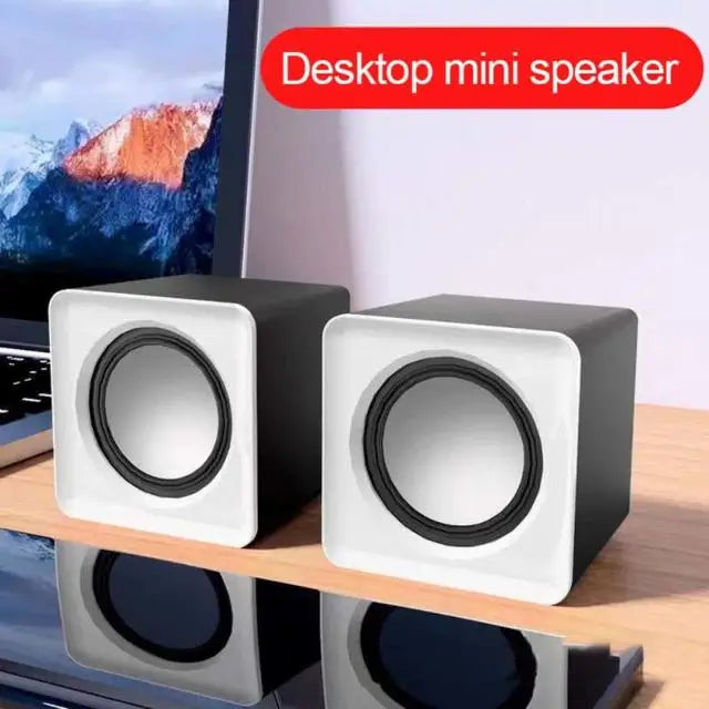 AyeBeau Mini USB PC Speaker for Laptop & Desktop – 2.0 Stereo Sound Box, Compact Portable Audio System for Music & Movies