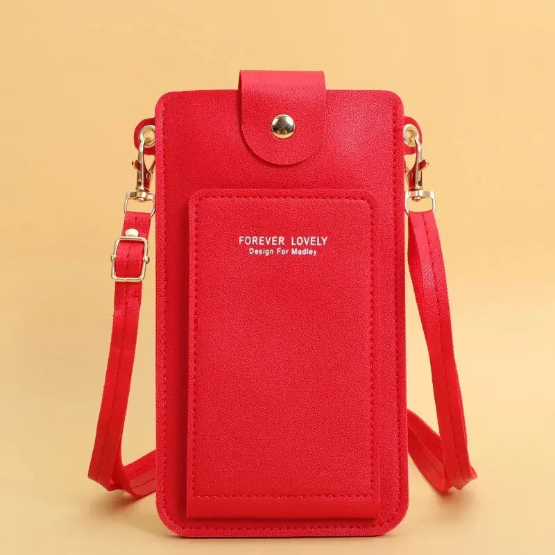Soft Leather Women's Crossbody Bag with Touch Screen Phone Purse – Chinese Style Shoulder Handbag by FOREVER LOVELY