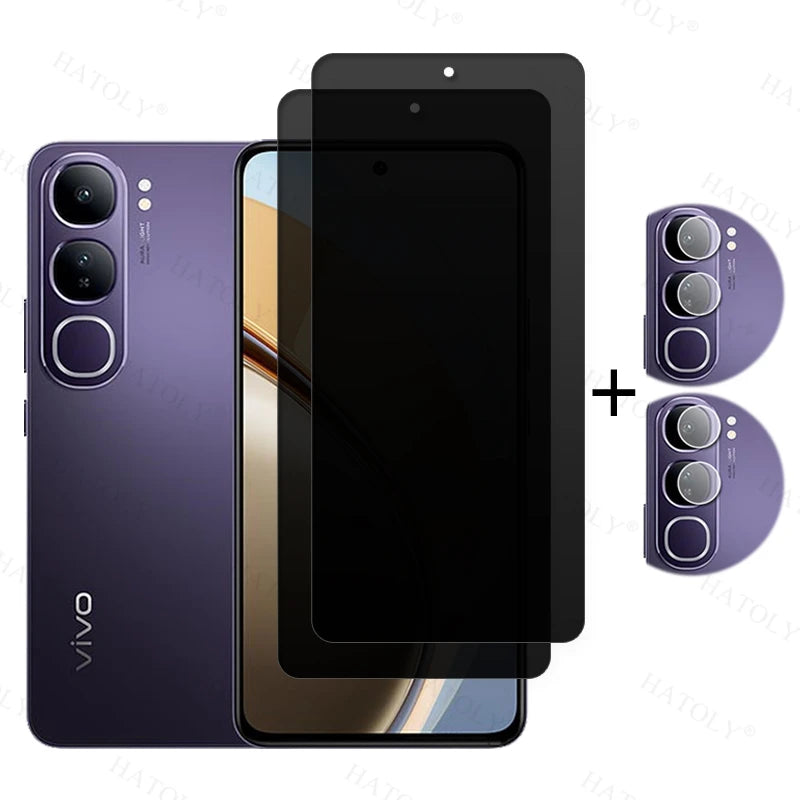 Vivo V40 SE 80W Privacy Tempered Glass – 6.67" 3D Anti-Spy Screen Protector, 9H Full Coverage, Ultra Thin
