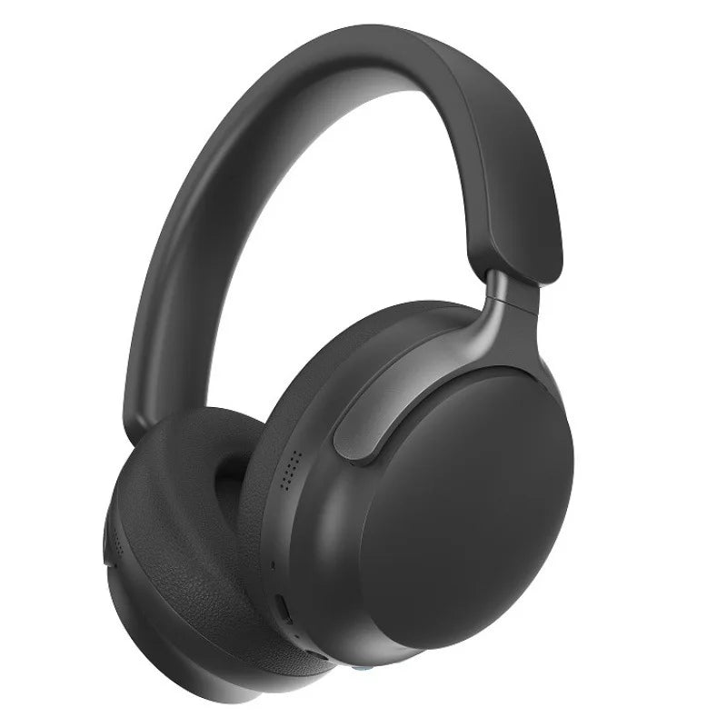 QC65 Wireless Bluetooth 5.3 Headphones – Comfortable Over-Ear Headset with Leather Carrying Case