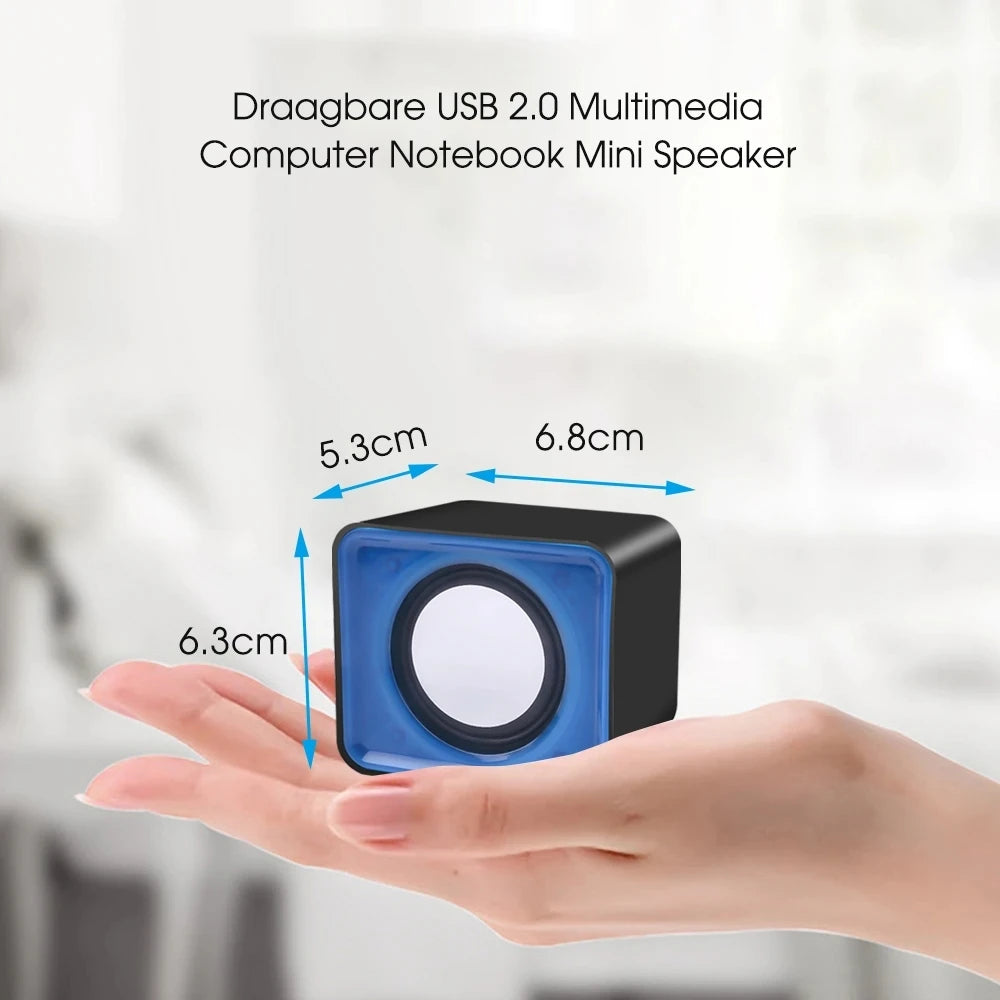 AyeBeau Mini USB PC Speaker for Laptop & Desktop – 2.0 Stereo Sound Box, Compact Portable Audio System for Music & Movies