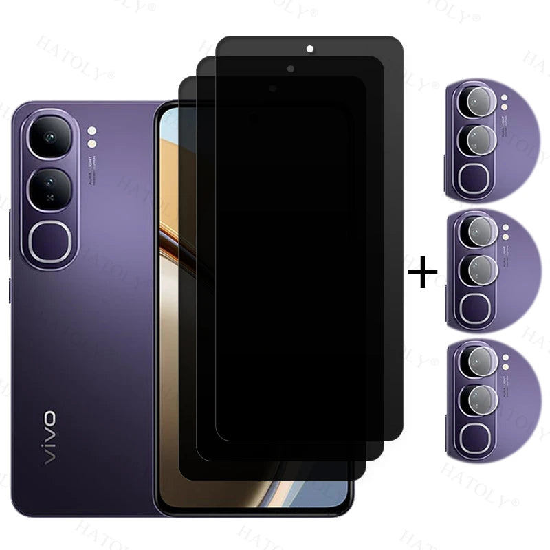 Vivo V40 SE 80W Privacy Tempered Glass – 6.67" 3D Anti-Spy Screen Protector, 9H Full Coverage, Ultra Thin