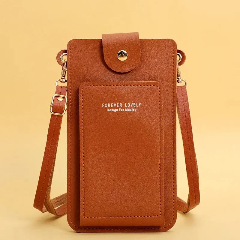 Soft Leather Women's Crossbody Bag with Touch Screen Phone Purse – Chinese Style Shoulder Handbag by FOREVER LOVELY
