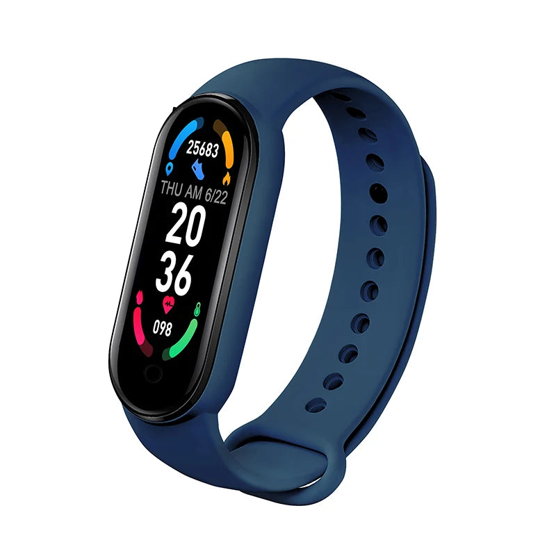 M6 Smart Watch Fitness Tracker – Heart Rate & Blood Pressure Monitor, Waterproof Sports Band for Android & iOS with Sleep & Step Tracking