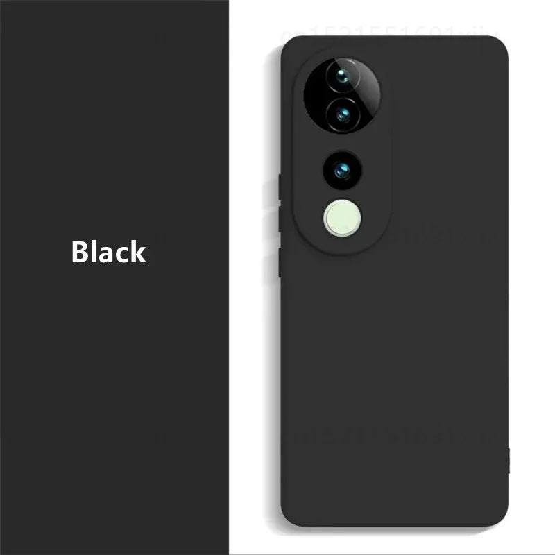 Shockproof Liquid Silicone Case for Vivo V40 5G – Soft Rubber TPU Bumper Cover for Men & Women by Youthsay