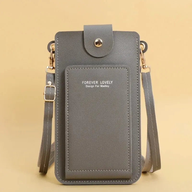 Soft Leather Women's Crossbody Bag with Touch Screen Phone Purse – Chinese Style Shoulder Handbag by FOREVER LOVELY