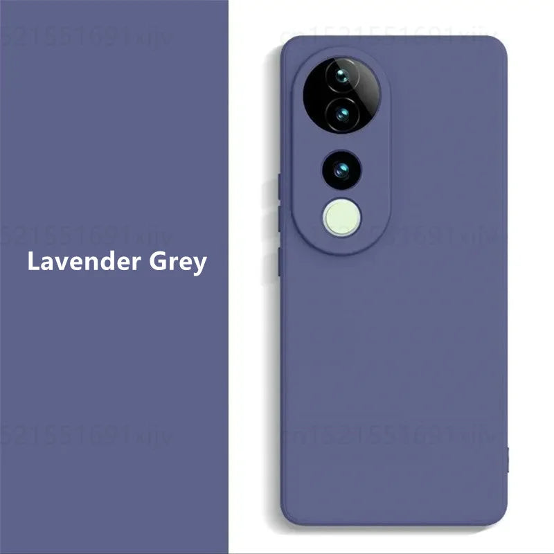 Shockproof Liquid Silicone Case for Vivo V40 5G – Soft Rubber TPU Bumper Cover for Men & Women by Youthsay