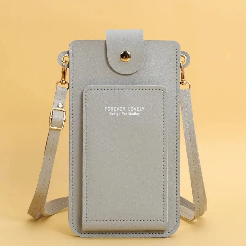 Soft Leather Women's Crossbody Bag with Touch Screen Phone Purse – Chinese Style Shoulder Handbag by FOREVER LOVELY