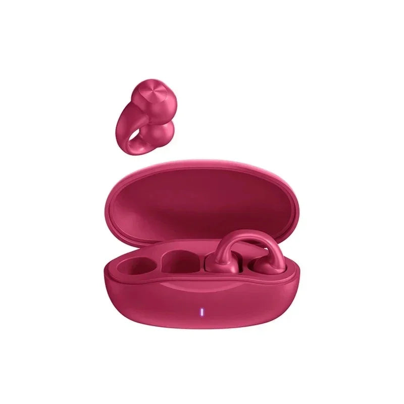 VIKEFON Bluetooth 5.3 Open-Ear Wireless Earbuds – Air Conduction Sport Headphones with Mic, Noise Cancelling & Painless Fit