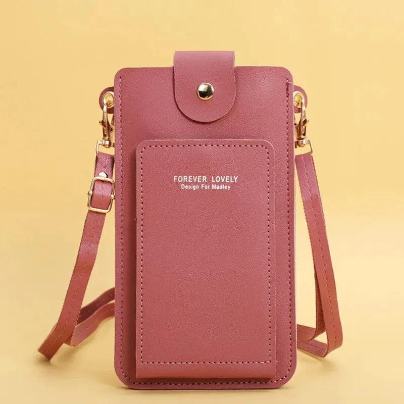 Soft Leather Women's Crossbody Bag with Touch Screen Phone Purse – Chinese Style Shoulder Handbag by FOREVER LOVELY
