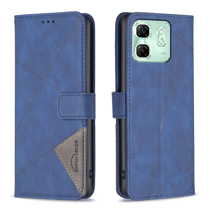 Infinix Smart 9 Wallet Case – Magnetic PU Leather Flip Cover with Card Holder & Shock Protection