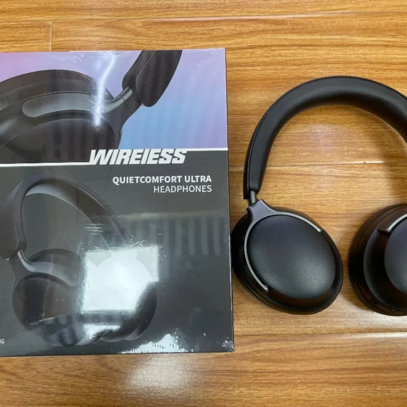 QC65 Ultra Wireless Bluetooth Headset – Bluetooth 5.3, Comfortable Ear Tips, Noise Cancelling, with Premium Leather Carry Bag