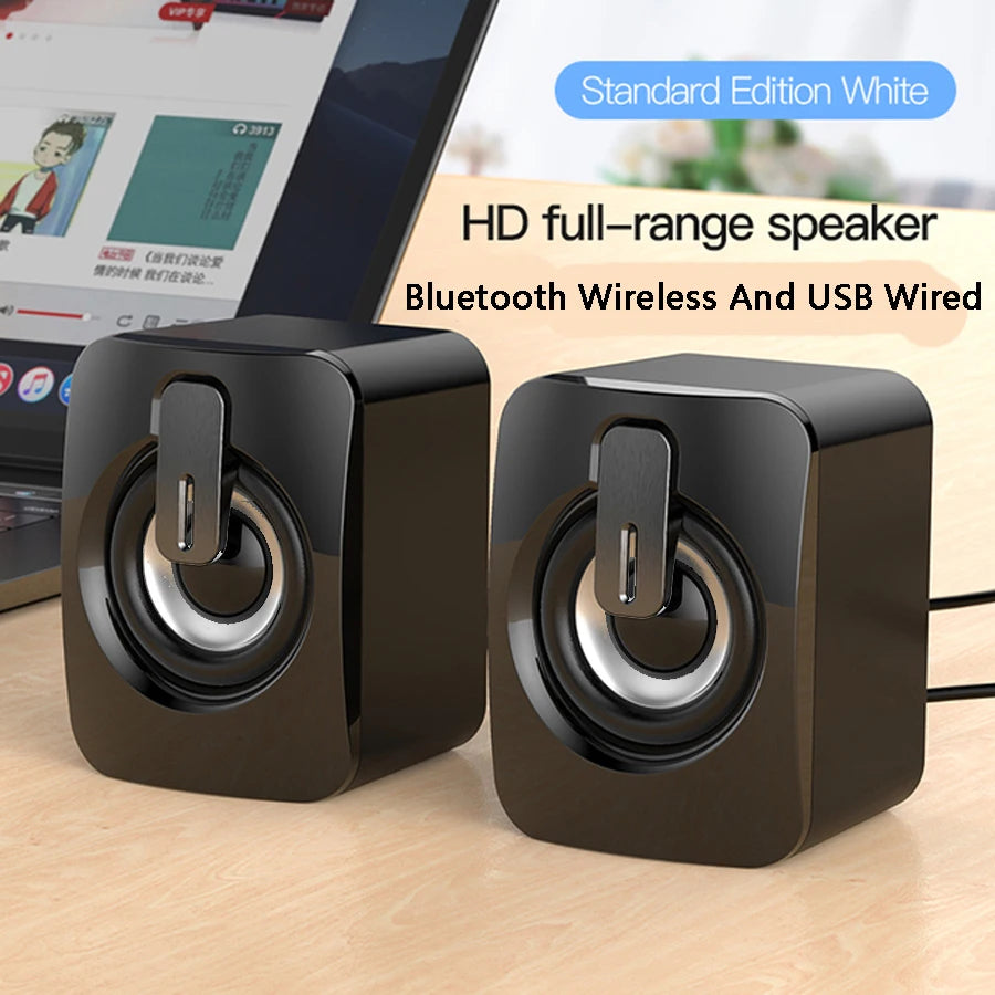 AyeBeau Mini USB PC Speaker for Laptop & Desktop – 2.0 Stereo Sound Box, Compact Portable Audio System for Music & Movies